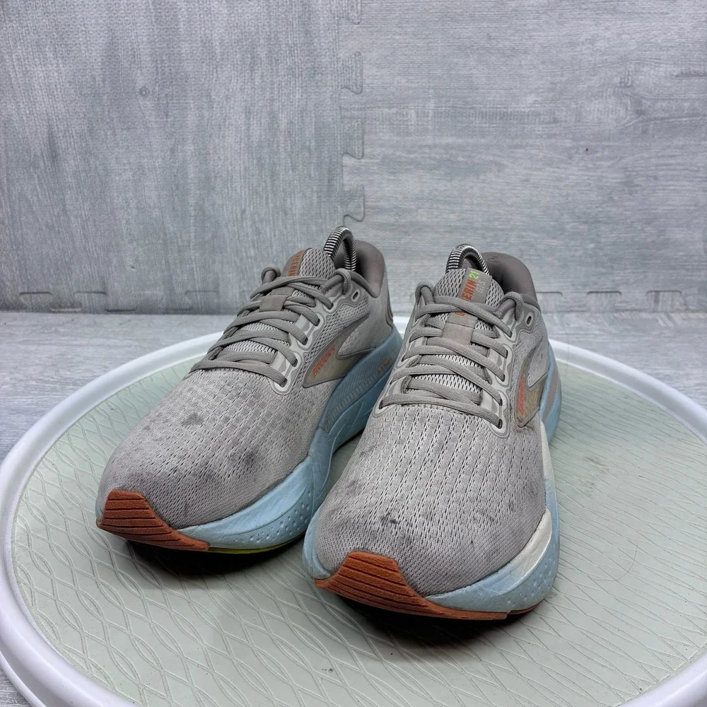 Brooks Glycerin GTS 21 Running Shoes Women's 10 Grey Blue Mesh 1204091B195